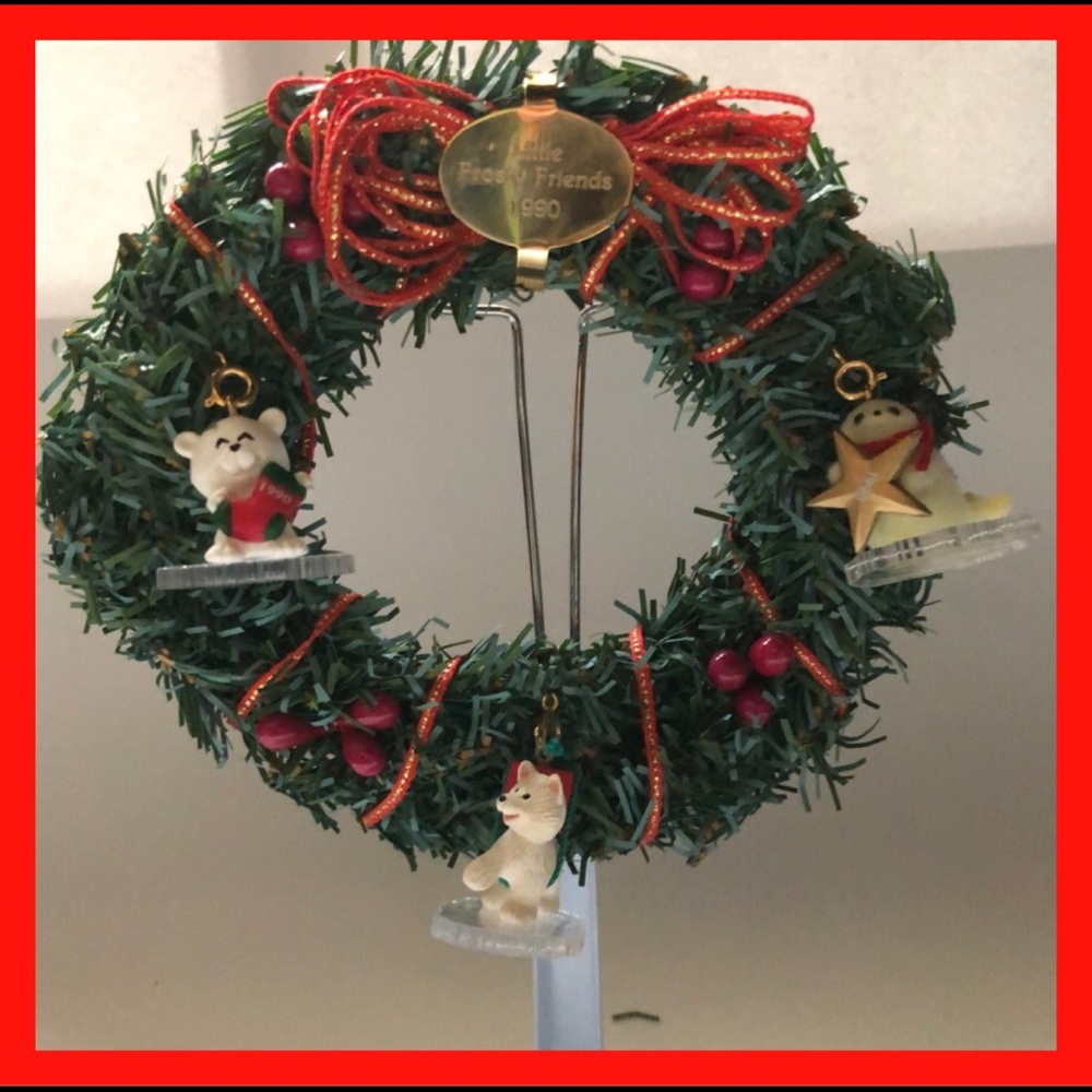 1990 3 FROSTY FRIENDS ORNAMENTS & OFFICIAL DISPLAY